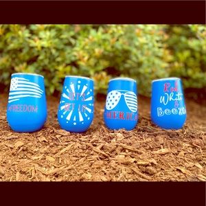 4th of July wine tumblers